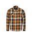 Mens trace flannel long-sleeved shirt rust Mountain Warehouse-1