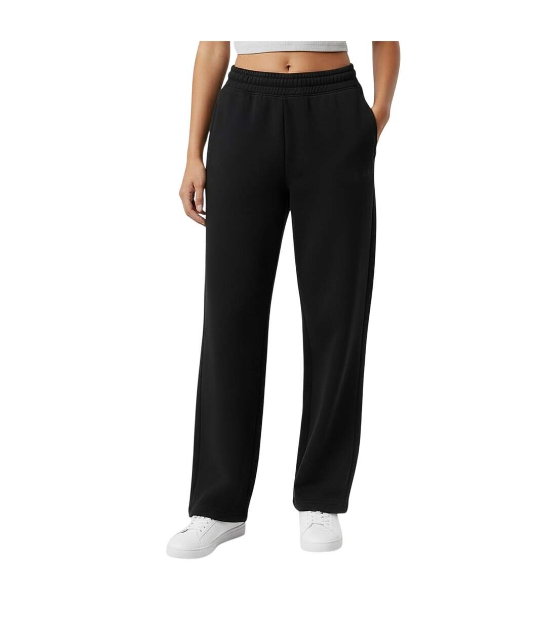 Womens/ladies Fleece Joggers Black USA Pro-1