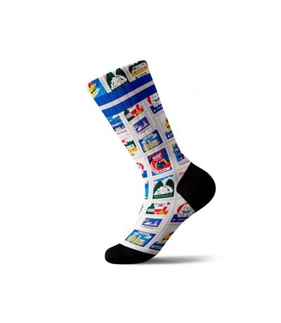 PULL IN Chaussettes Homme Microfibre POSTALE Blanc Bleu