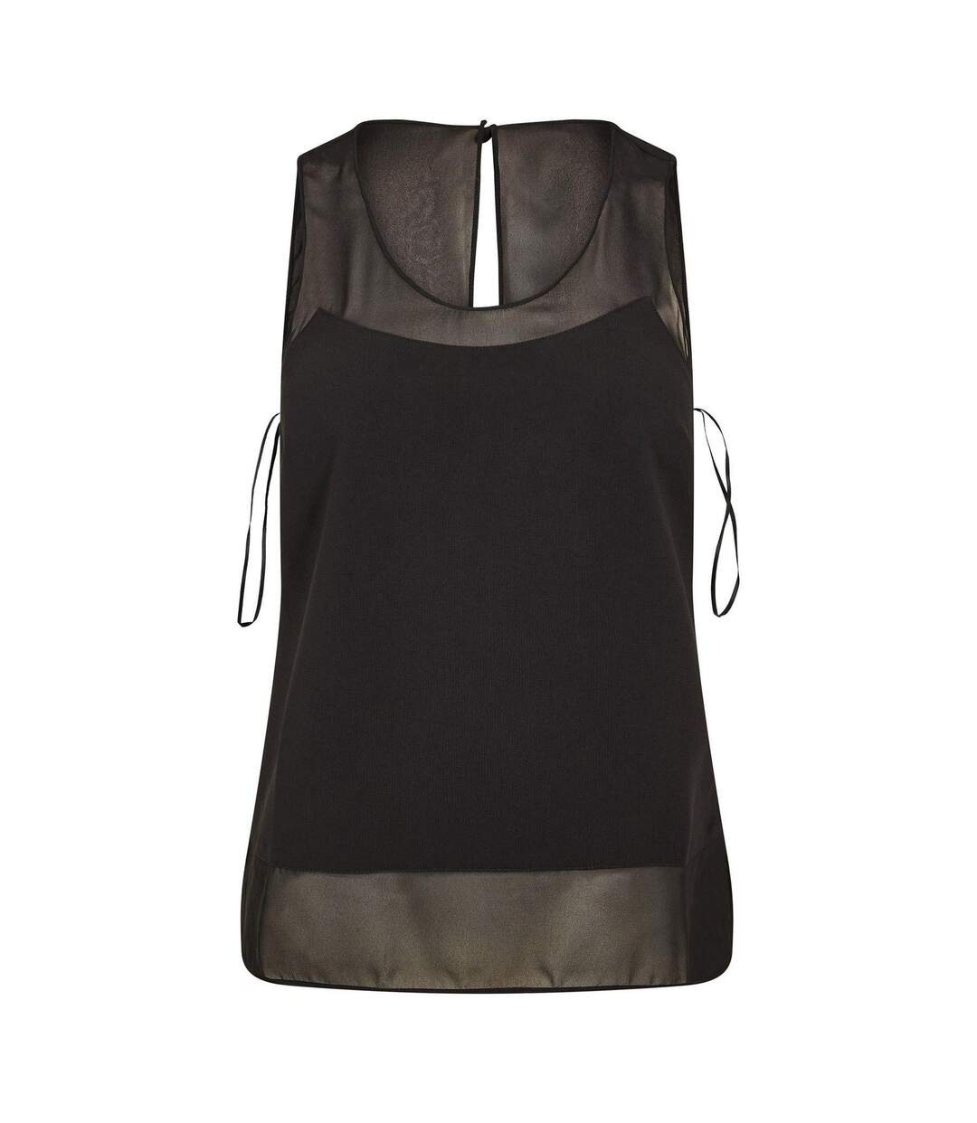 Haut Sans Manches Motif/style Panneau Femme Noir Ted Baker-1