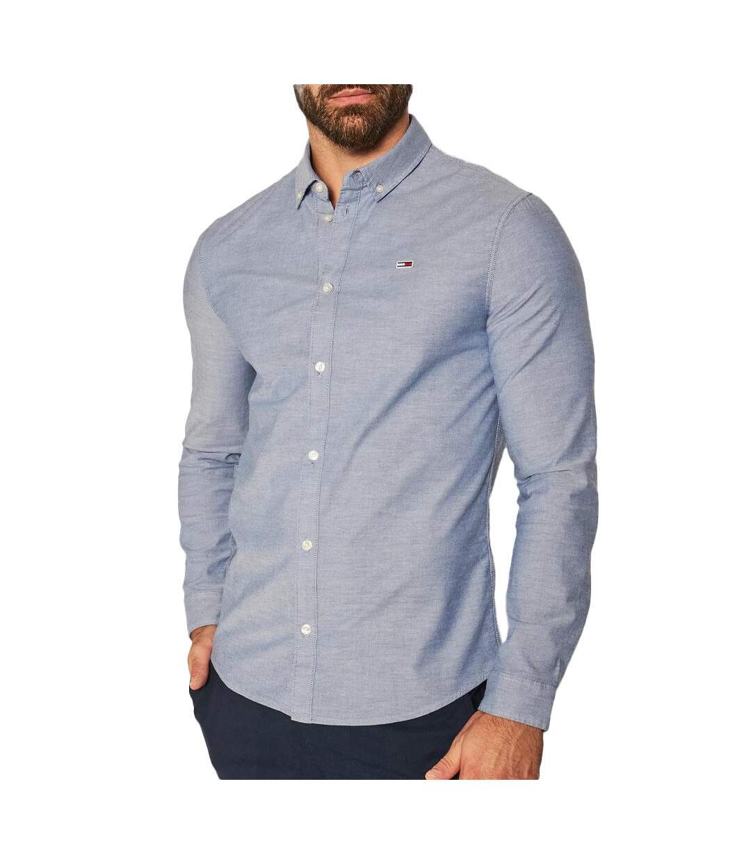 Chemise Bleue Homme Tommy Jeans Slim Stretch Oxford - XL