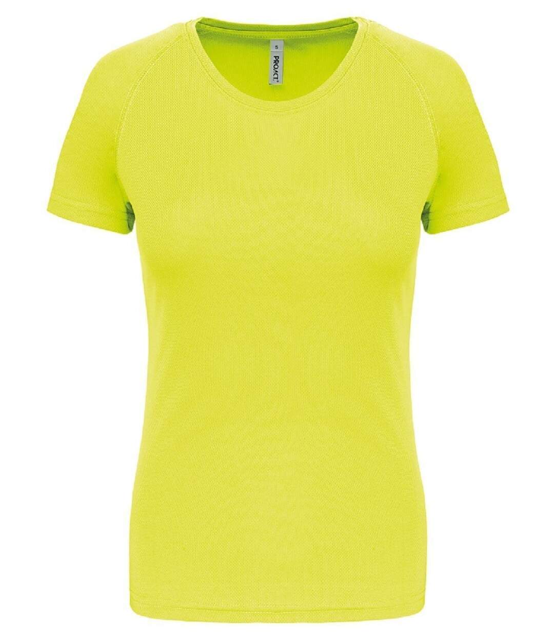 T-shirt sport - Running - Femme - PA439 - jaune fluo-1