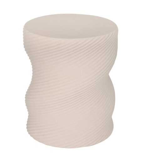 Table à café torsadée ronde SADDLE - Beige