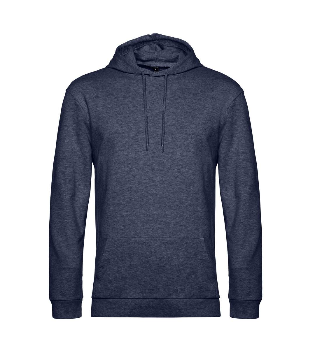 Sweat À Capuche Adulte Bleu Marine Chiné B&C-1