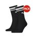 Pack of 2  Unisex adult heritage stripe crew socks  black/white Puma-1