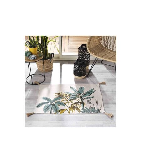 Tapis Déco à Pompons Balinesia 60x90cm Naturel