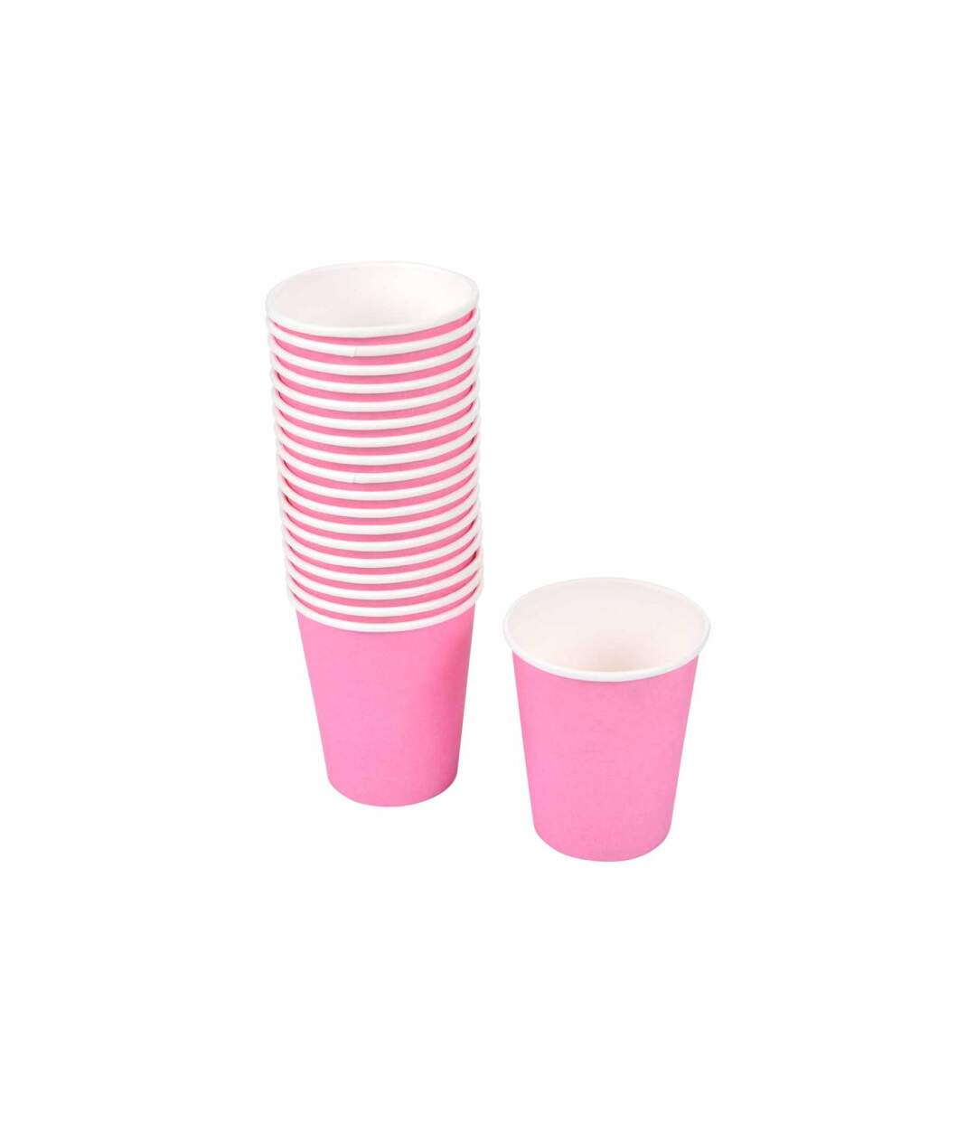 Lot de 20 Gobelets en Carton Fiesta 23cl Rose-1