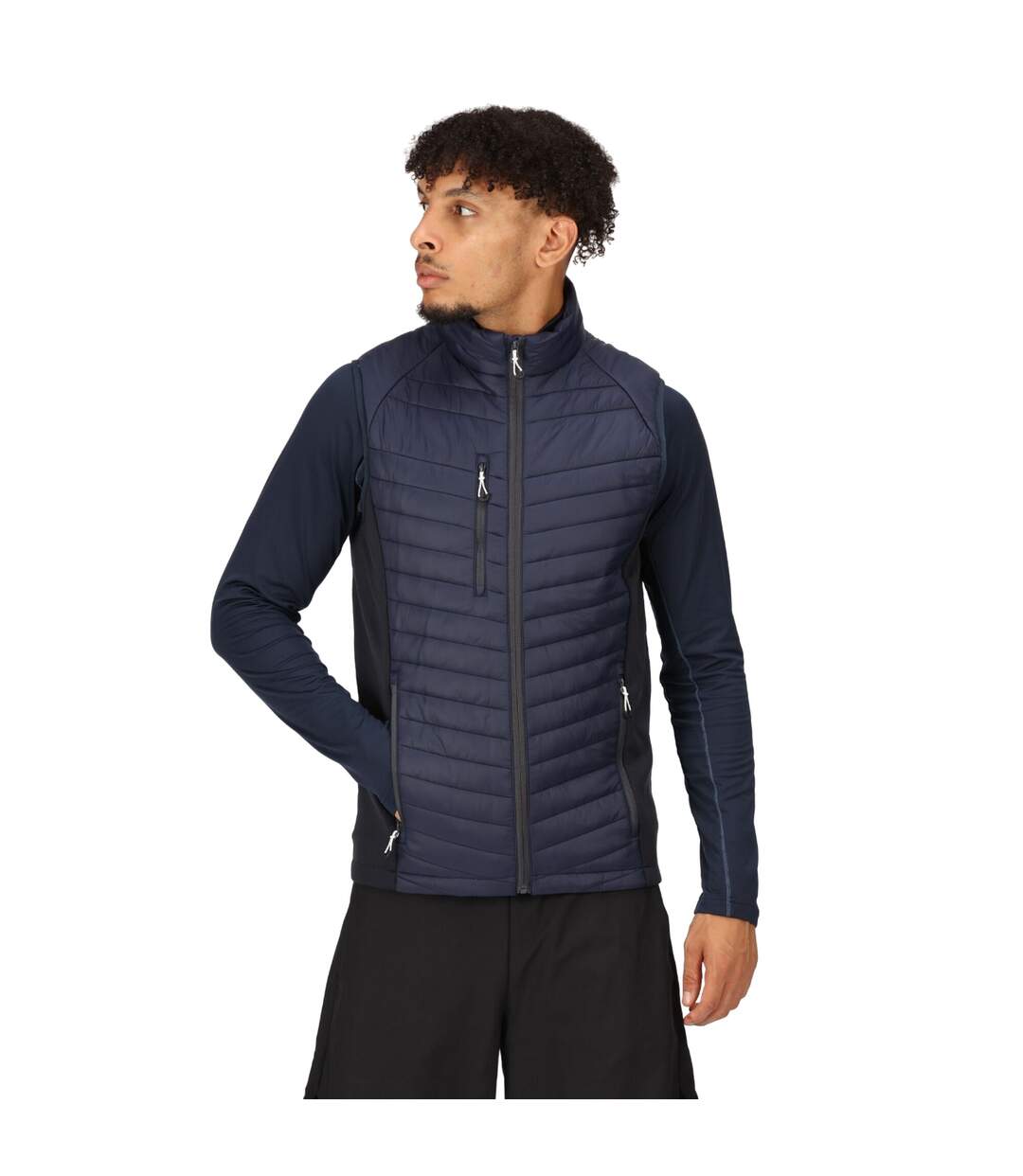 Mens Quilted Hybrid Gilet Navy Seal Grey Regatta Professional-4