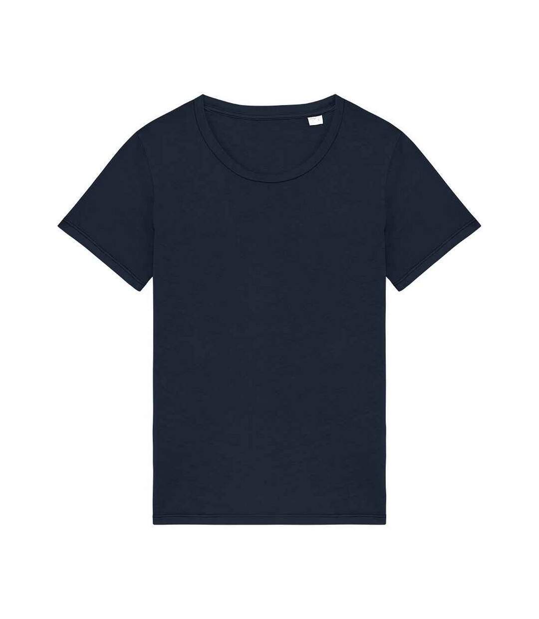 Womens/ladies Faded Washed T-shirt Navy Blue Native Spirit-1