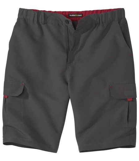 Men's Grey Microfibre Cargo Shorts