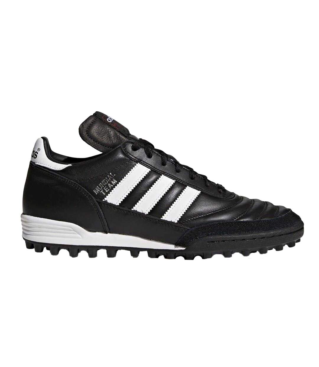 Mens Mundial Team Leather Flat Artificial Ground Football Boots Black White Adidas-1