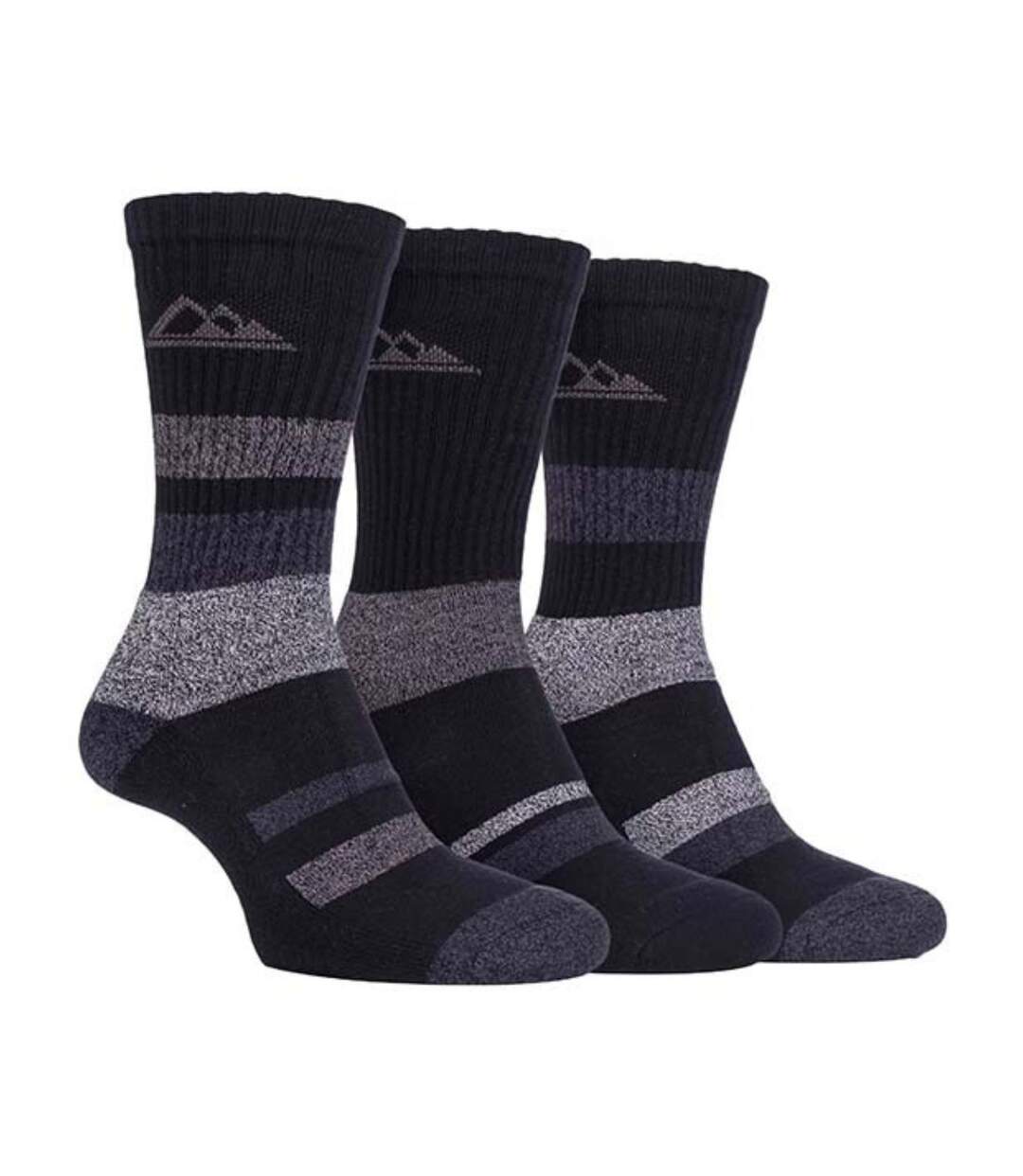 3 Pack Ladies Anti Blister Cotton Hiking Socks with Padded Sole-1