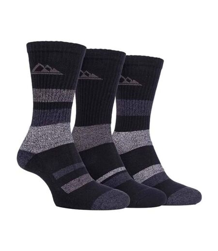 3 Pack Ladies Anti Blister Cotton Hiking Socks with Padded Sole
