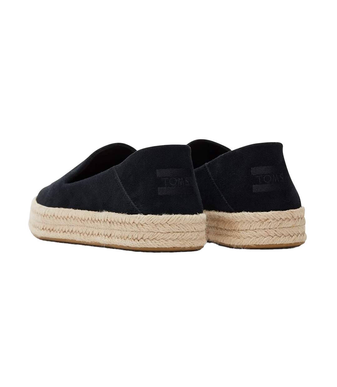 Womens/ladies Carolina Suede Slippers Black Toms-2