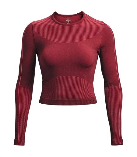 Haut Manches Longues Femme Rouge Under Armour