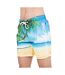 Crosshatch Mens Dream Beach Swim Shorts (Blue/Sand)
