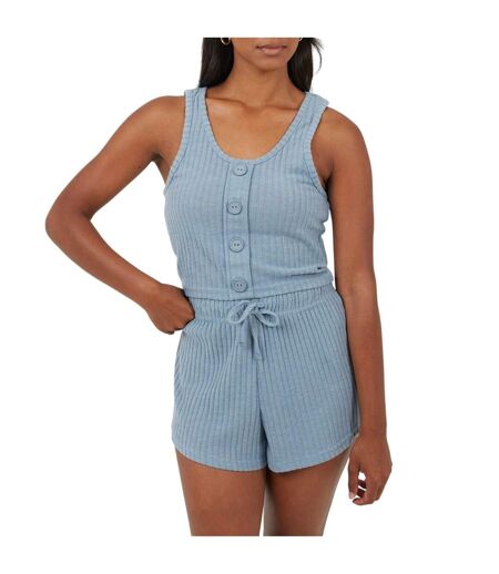 Womens/ladies Ribbed Loungewear Set Citadel Blue Brave Soul