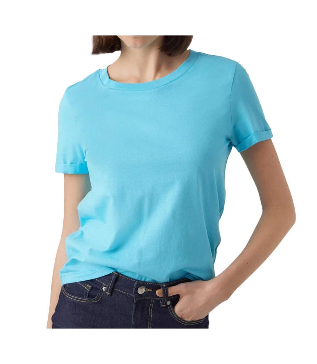 T-Shirt Bleu Femme Vero Moda Paula - XS-1