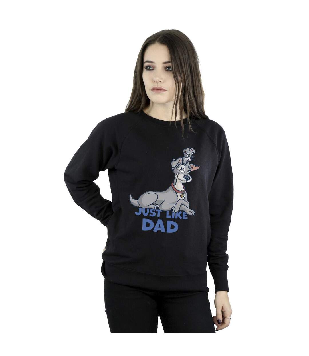 Disney - Sweat LADY AND THE TRAMP JUST LIKE DAD - Femme (Noir) - UTBI23221-2
