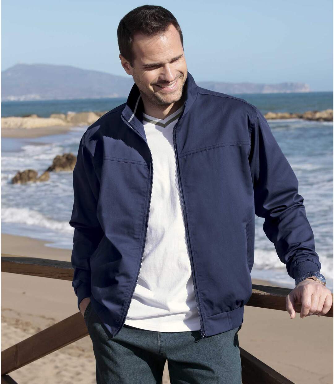 Men's Navy Blue Summer Jacket Atlas For Men