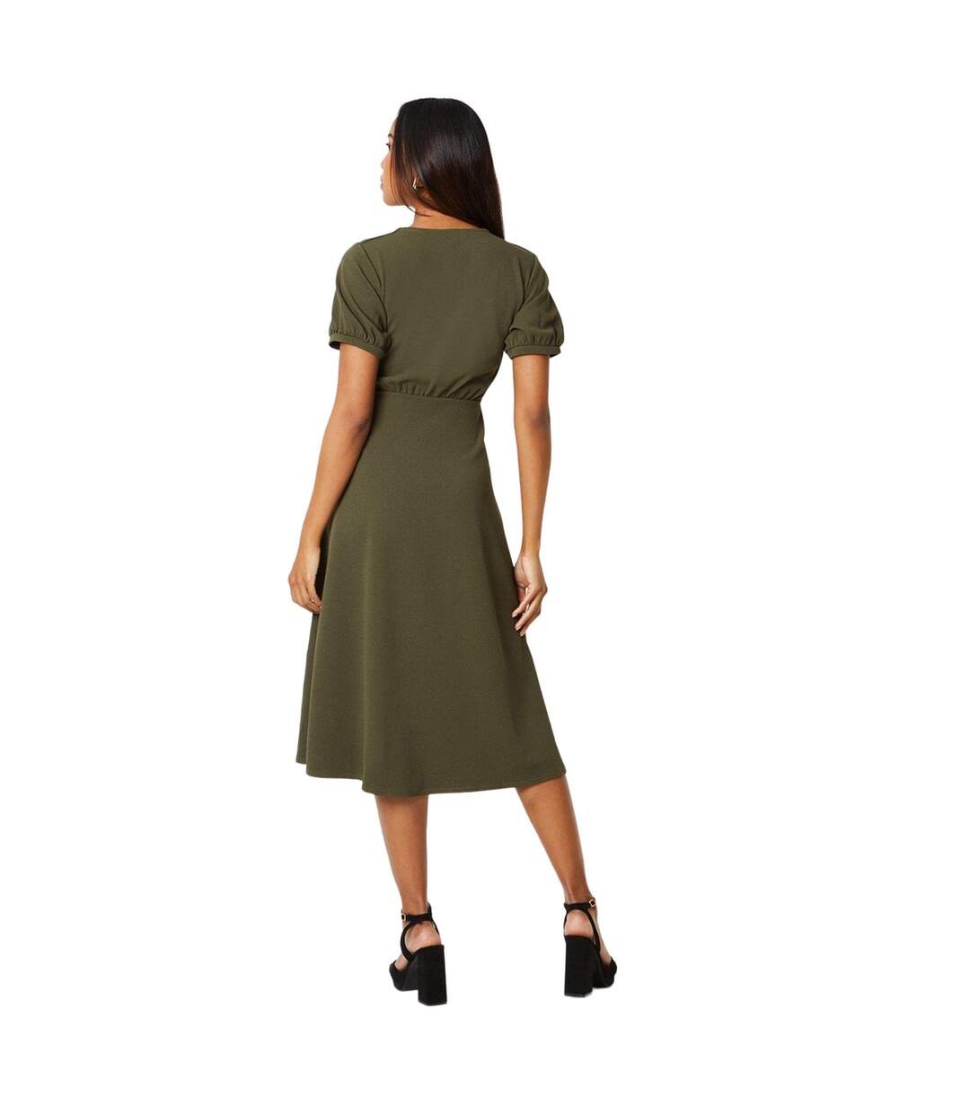 Robe mi-longue femme vert kaki Debenhams