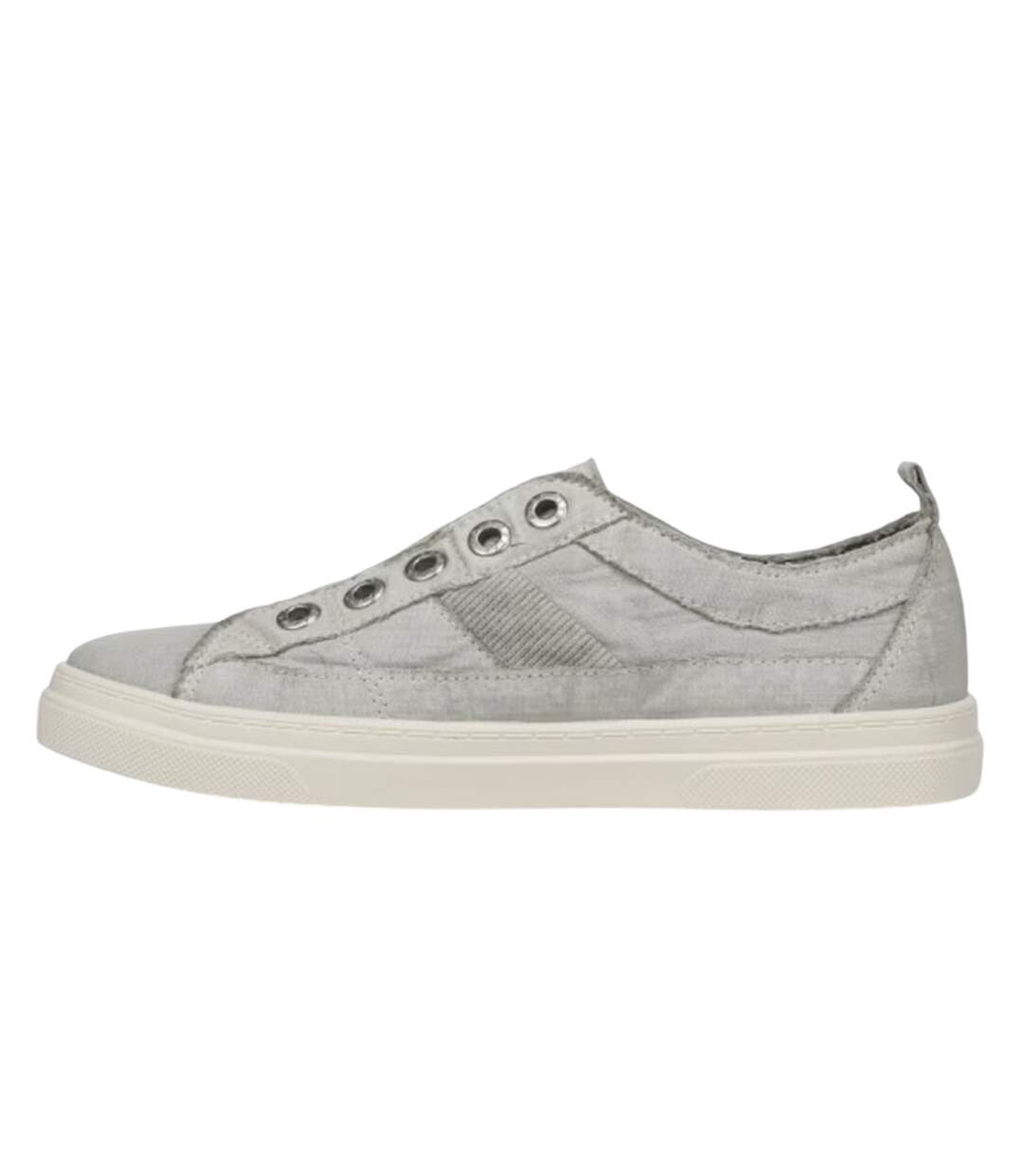 Womens/ladies Hangout Flat Trainers Washed Grey Blowfish Malibu-2