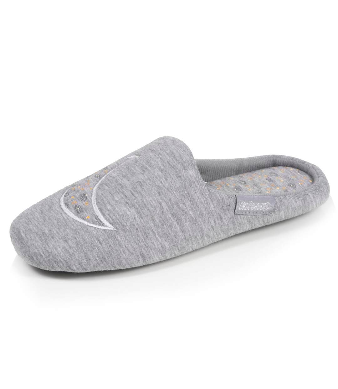Isotoner Chaussons extra-light Mules femme jersey, semelle gomme antidérapante-1