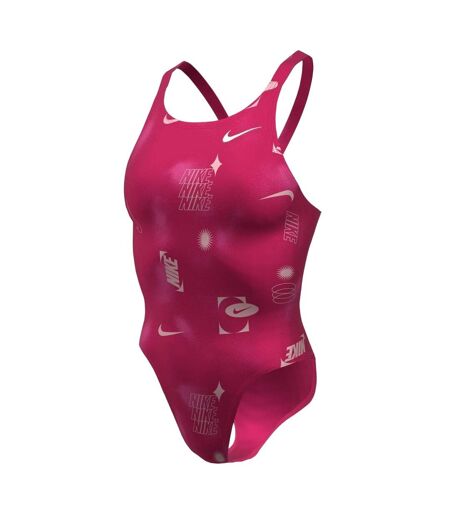 Womens/ladies Lettering Snug Fit One Piece Swimsuit Rush Nike