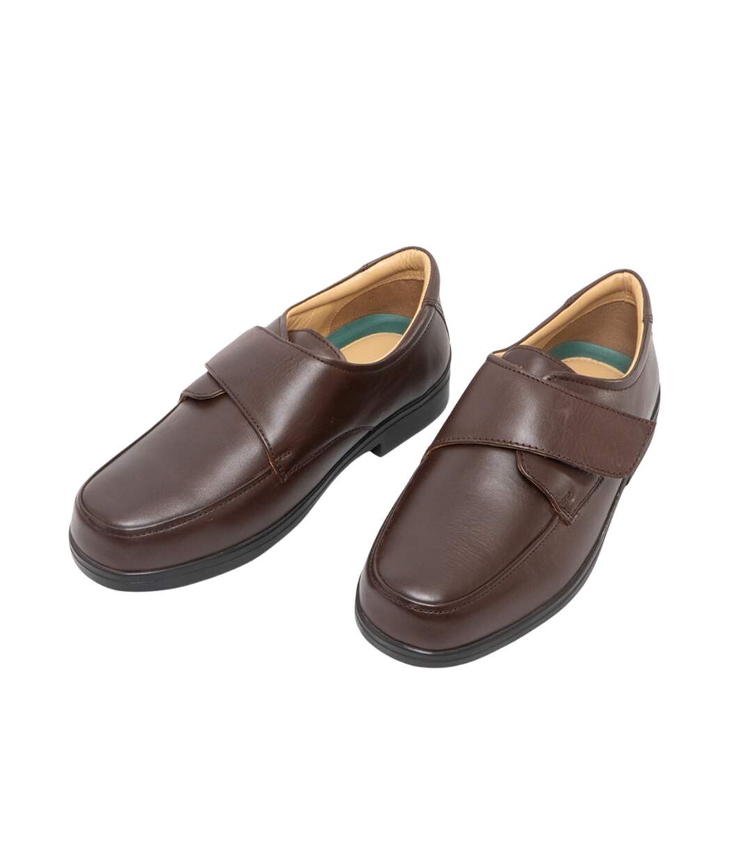 Roamers Mens Extra Wide Fitting Touch Fastening Casual Shoes (Brown) - UTDF123-2