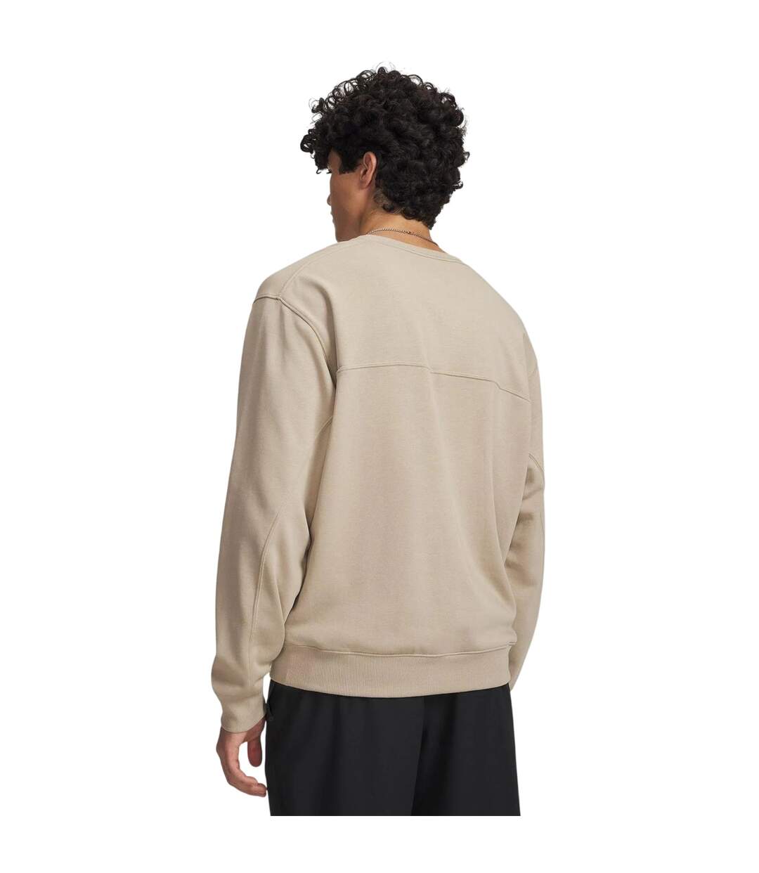 Mens Rival Lightweight Sweatshirt Khaki Black Under Armour-2