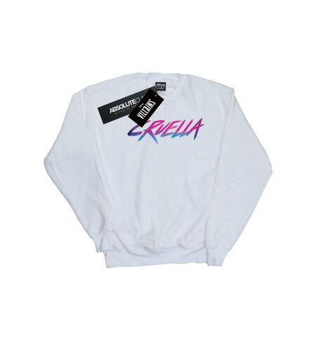 Disney Sweatshirt Rad Cruella Femmes/Dames (Blanc) - UTBI42289