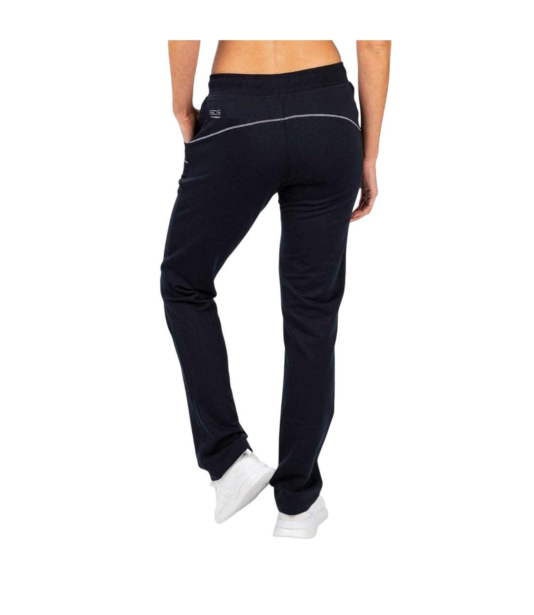 Womens/ladies Contrast Stitching Regular Sweatpants Dark Blue Sjeng Sports-2