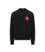 Sweat Manches Longues Motif/style Feuille D´érable Adulte Noir Classique Rouge DSquared2-2