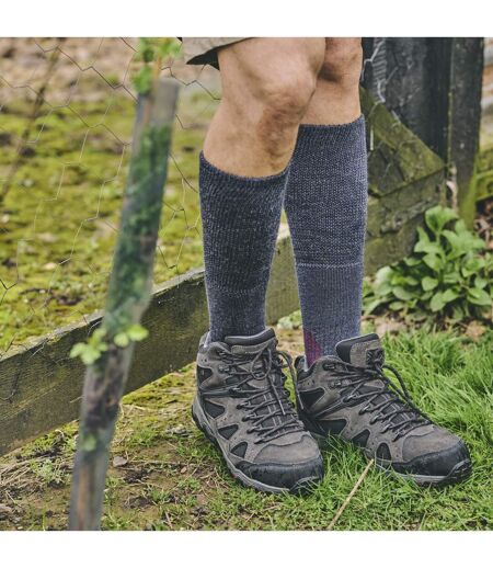 Mens Mountain Hiking Comfort Top Long Socks | Walking Wool Fully Cushioned Socks