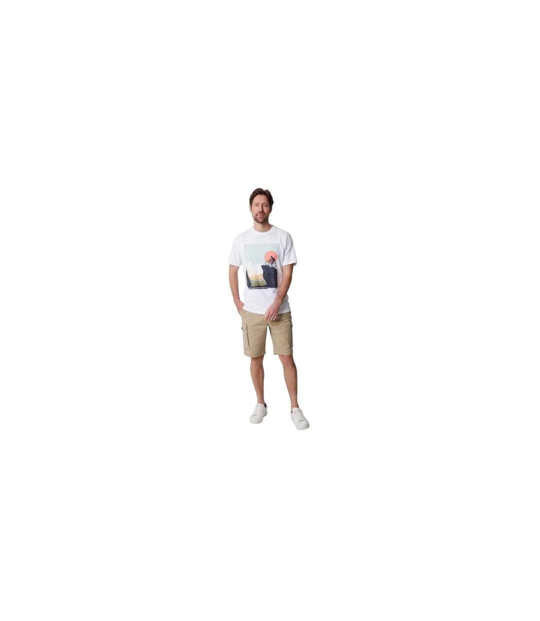 T-shirt Motif/style Vélo Heybridge Homme Blanc Saltwell-1