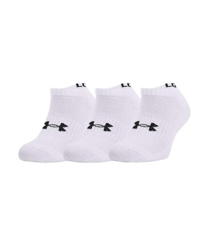 X3 Paires de Chaussettes Blanches Homme Under Armour Core No Show - 47/50