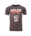 T-shirt marron homme best mountain 2005 - l-1