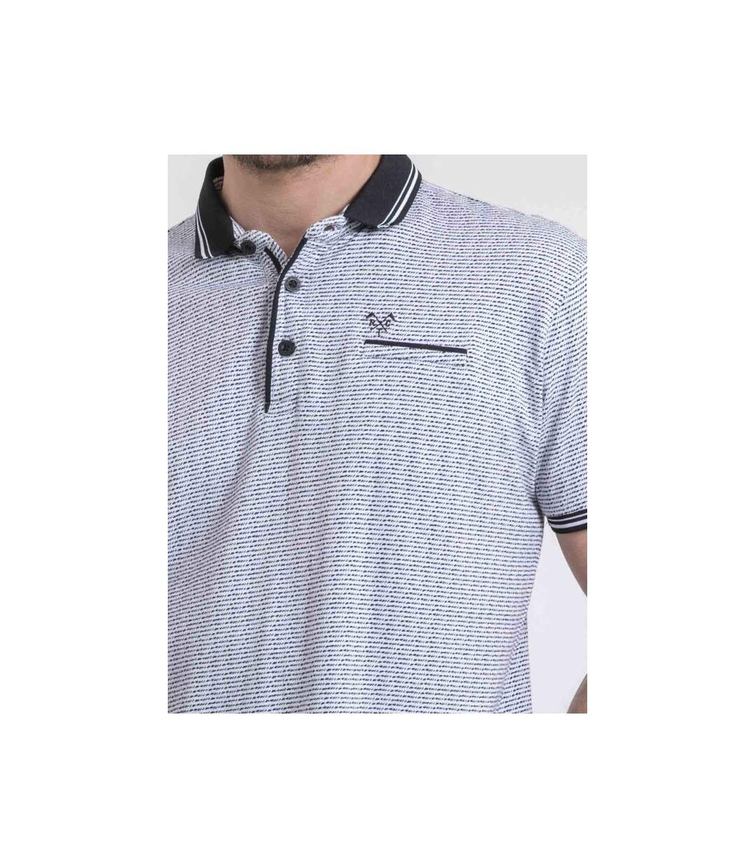 Polo manches courtes pur coton motifs PIROULIO-3