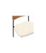 Lot de 4 Chaises effet bouclette Loki en contreplaqué et polyester - Beige et Blanc-5