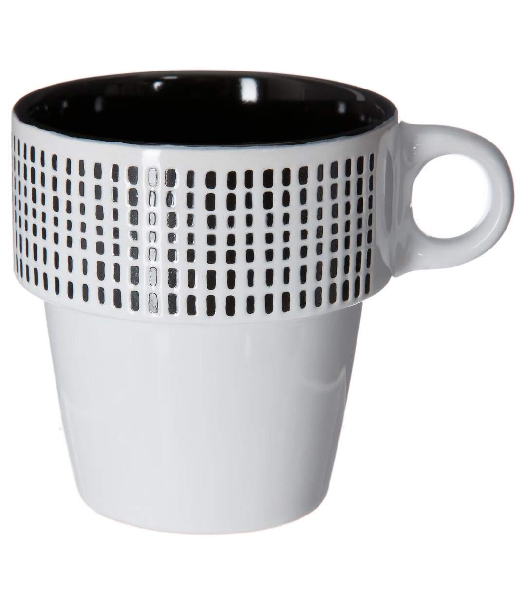 Lot de 6 Mugs sur Rack Ethnik 26cl Noir & Blanc-4