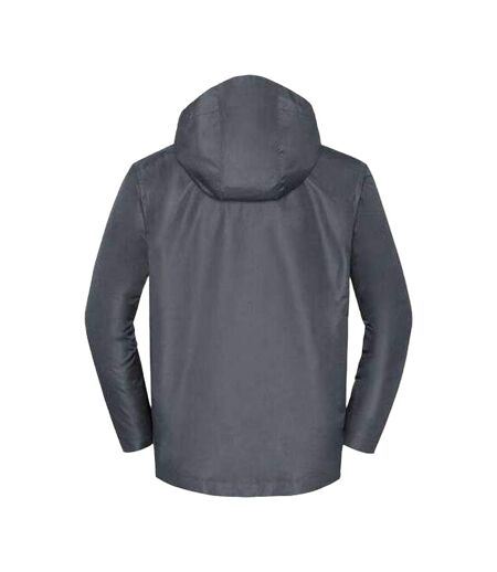 Mens Essential Waterproof Hooded Jacket Iron Grey Russell