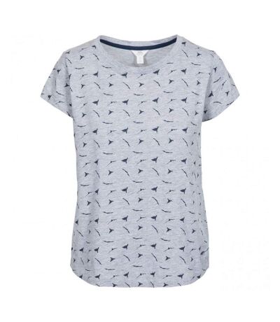 Trespass Womens Carolyn Short Sleeved Patterned T Shirt (Grey Marl Birds) - UTTP4702