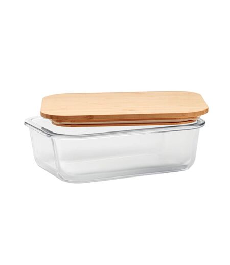 Tundra bamboo lunch box 6cm x 20cm x 15cm transparent MidOcean