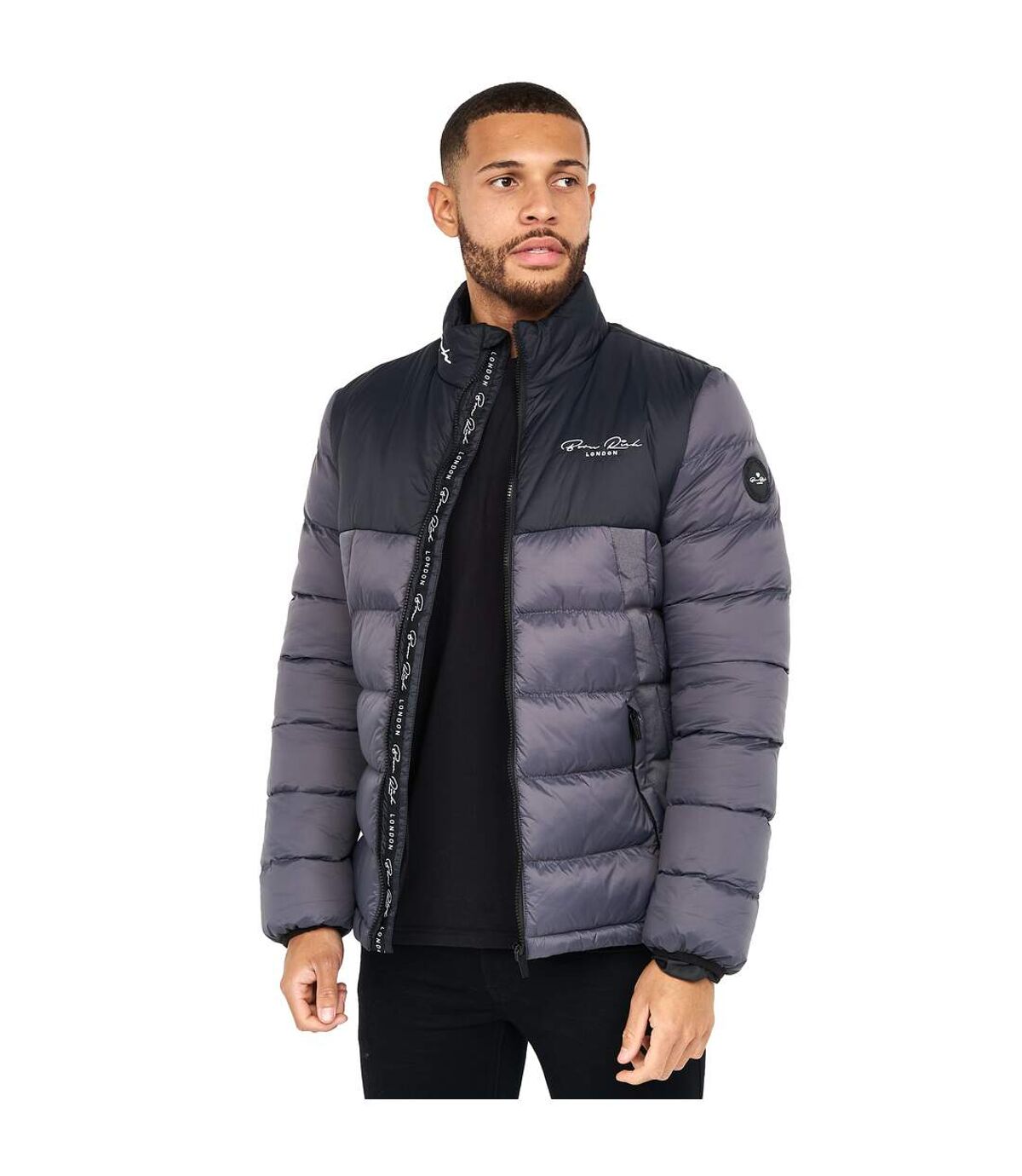 Born Rich Mens Lyden Oversized Puffer Jacket (Gray)