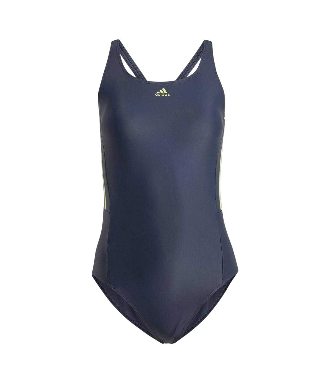 Maillot De Bain 1 Pièce Motif/style 3 Rayures Femme Bleu Encre Adidas-2