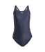 Maillot De Bain 1 Pièce Motif/style 3 Rayures Femme Bleu Encre Adidas-2