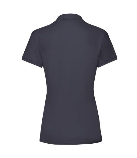 Womens/ladies Premium Polo Shirt Deep Navy Fruit Of The Loom