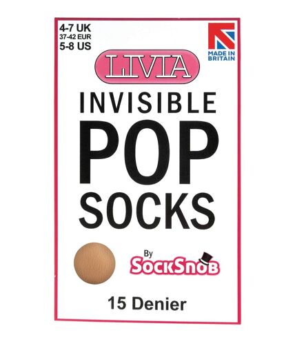 3 Pk Ladies Sheer 15 den Nylon Invisible Pop Socks