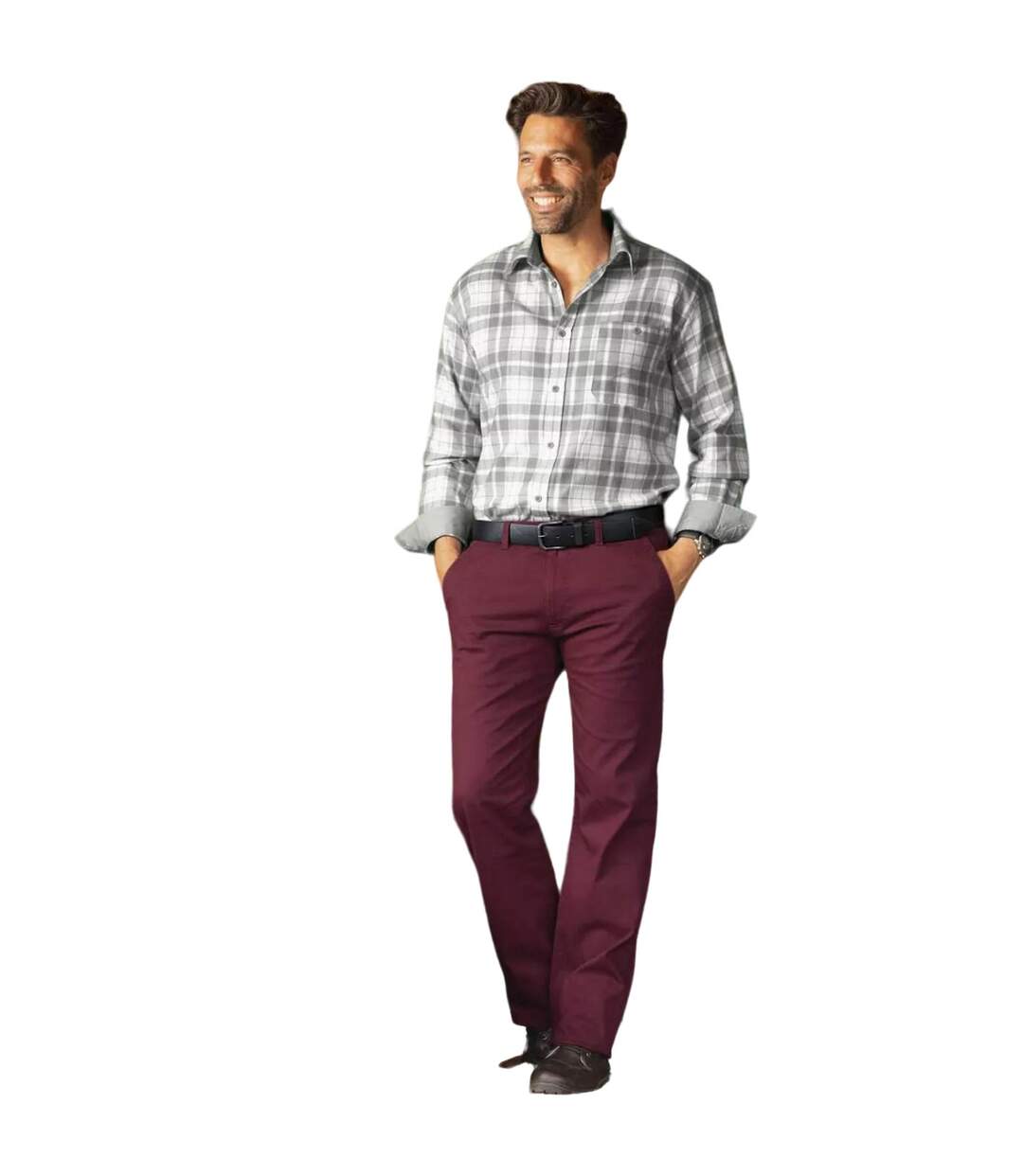 Chino homme bordeaux Atlas For Men-2