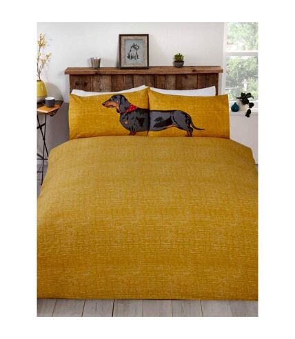 Rapport Hello Sausage Duvet Set (White/Yellow) - UTAG1703